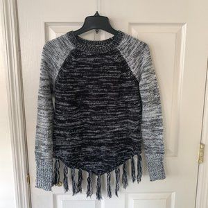 Hollister Black and White Tasseled Sweater Size XS